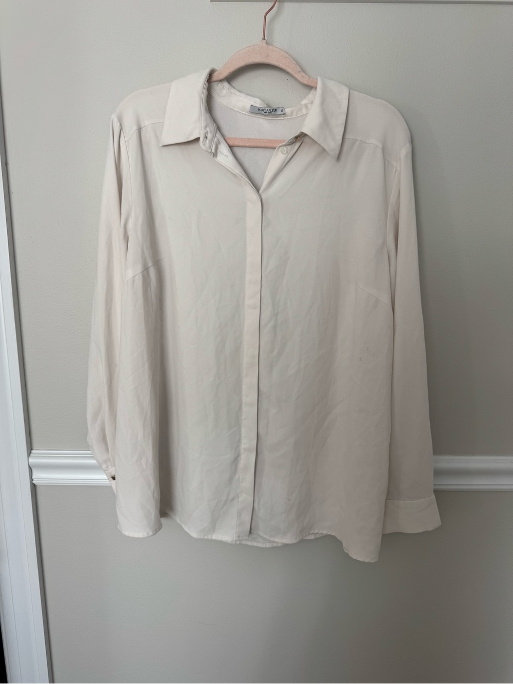 MM Lafleur Lagarde 2.0 Ivory/Cream Button Down Blouse